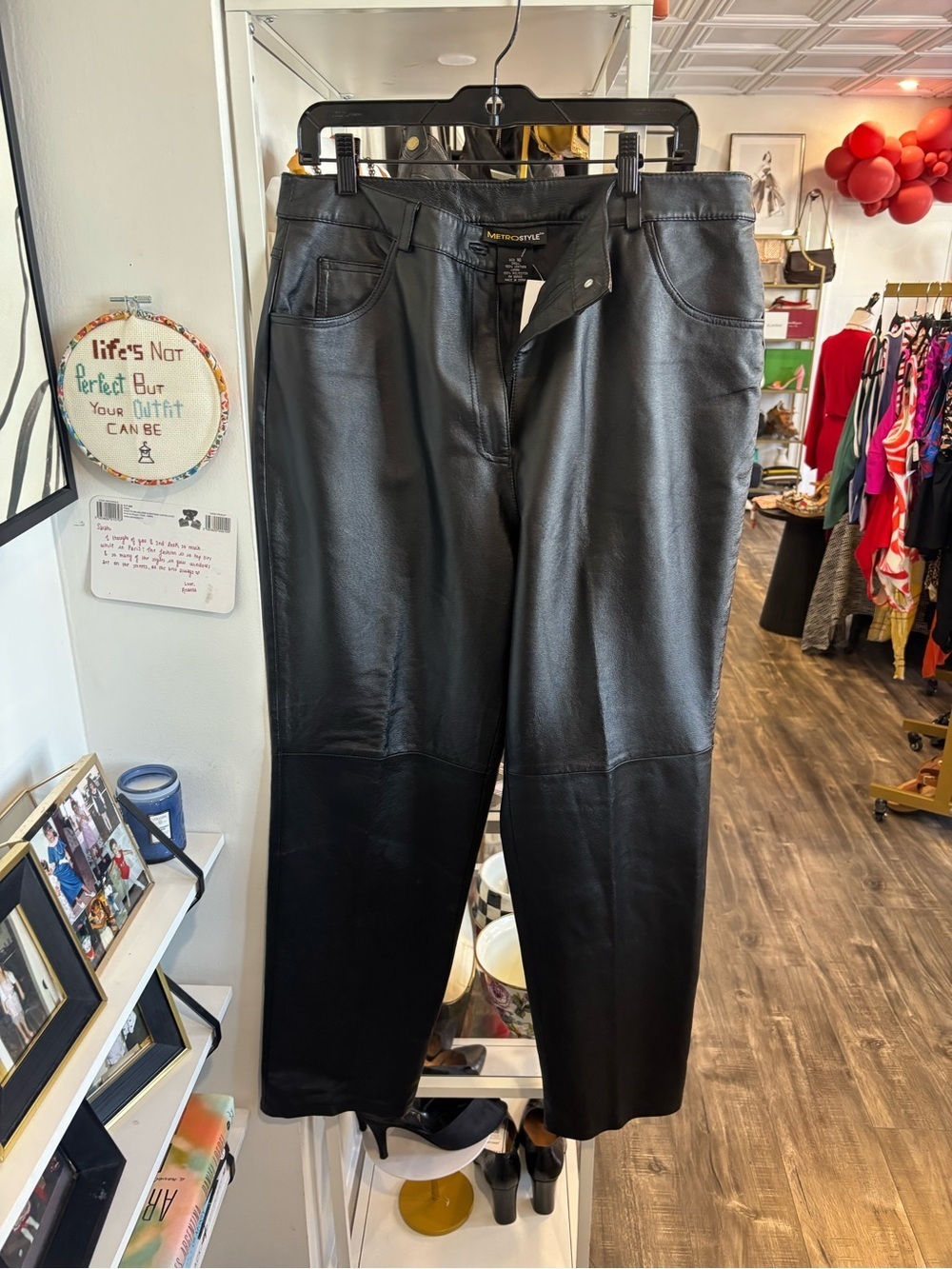 metrostyle Black Leather pants